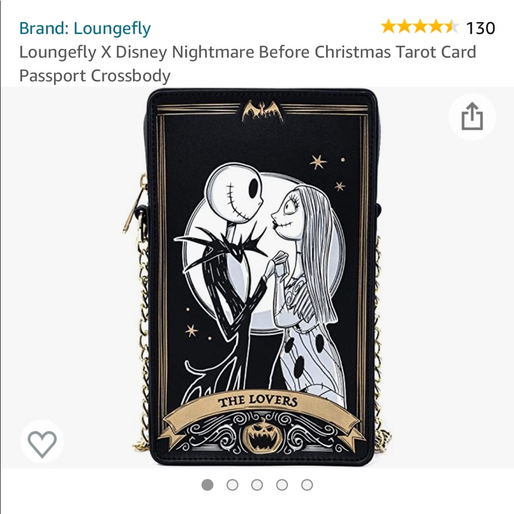 Loungefly X Disney Nightmare Before Christmas Tarot Card Passport Crossbody